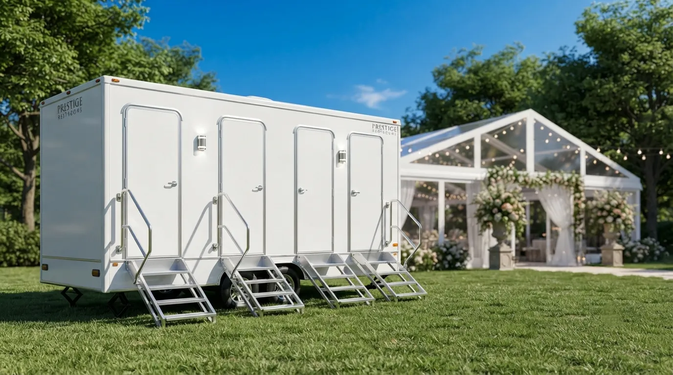 4 Stall Restroom Trailer in North Chicopee, MA