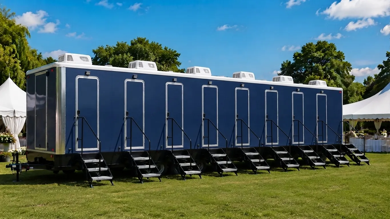 8 Stall Restroom Trailer in North Chicopee, MA